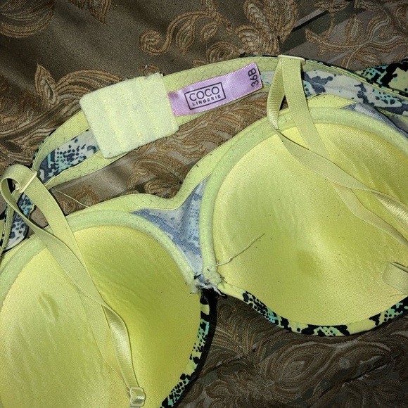 Coco Lingerie vintage neon animal print bra - Picture 2 of 2